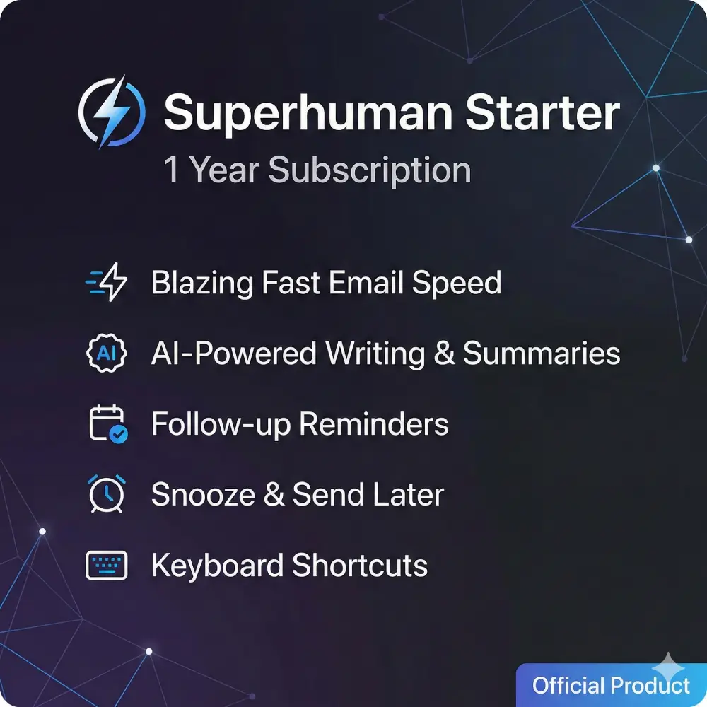 Superhuman Starter – 1 Year (WhatsApp Us for Current Price)
