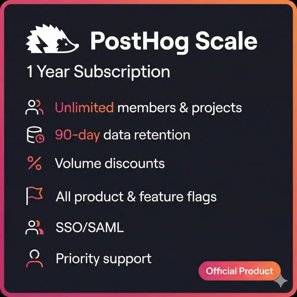 PostHog Scale – 1 Year (WhatsApp Us for Current Price)