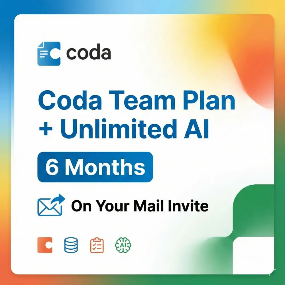 Coda – Team Plan + Unlimited AI (6 Months) (WhatsApp Us for Current Price)